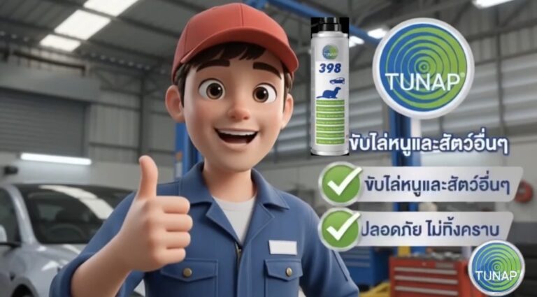 ผลิตภัณฑ์ TUNAP 398 สเปรย์ป้องกันหนูและสัตว์กัดแทะ